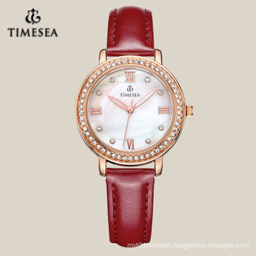 Elegant Lady Quartz Watch with Lether Strap 71005